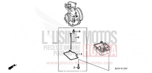 CARBURETOR OPTIONAL PARTS KIT (CR250R4-7) CR250R7 de 2007